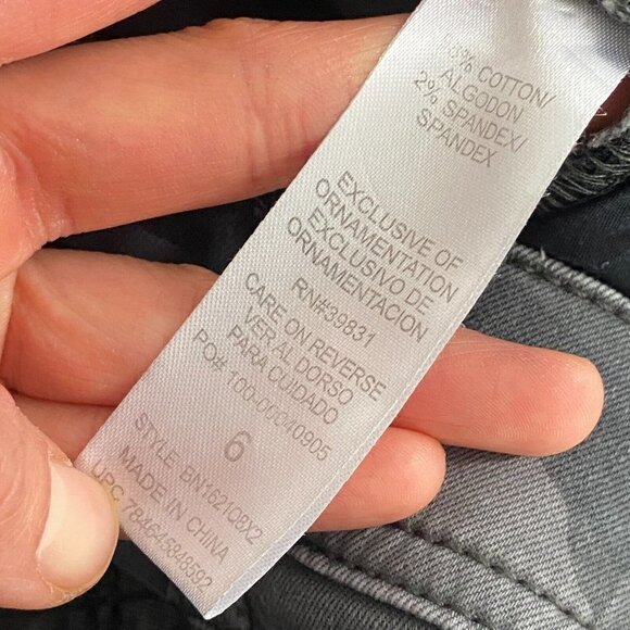 Democracy "Ab" Technology Jeans Womens Size 6 Camo Stretch Jeggings Slit Ankle - Picture 7 of 11